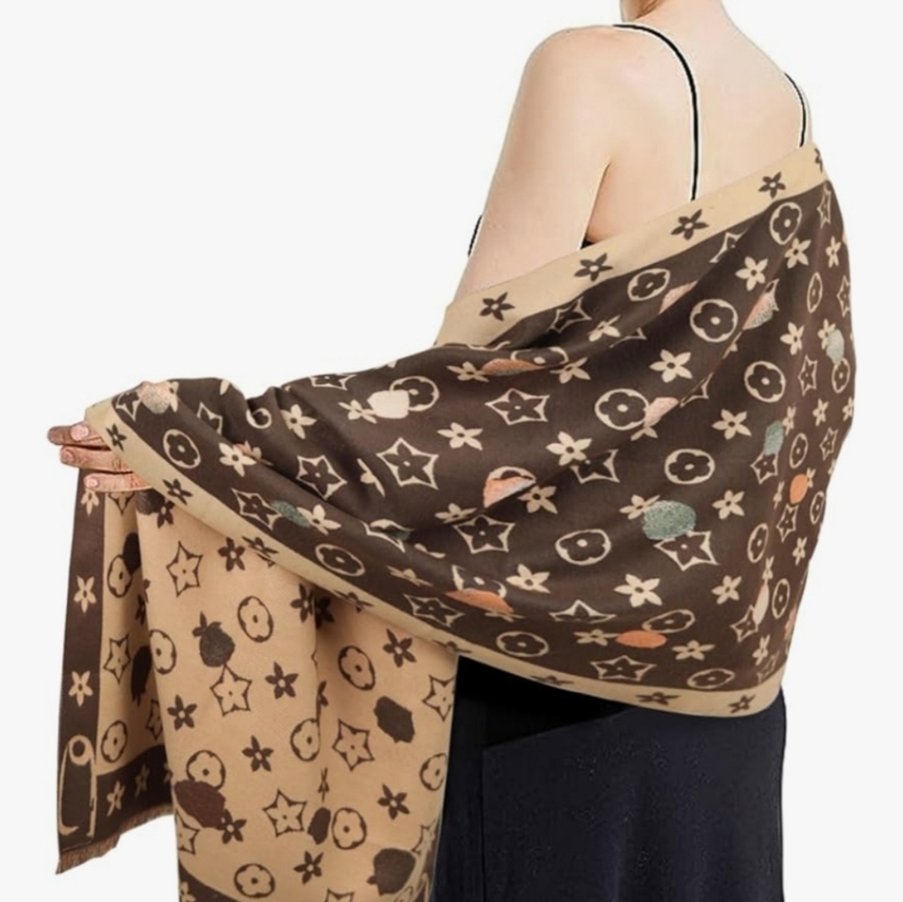 🟠Sale!! Stylish Open Front Poncho Cape With Stylish Design Wrap Scarf